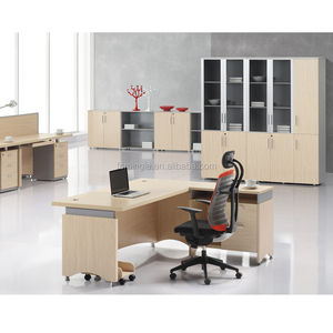 Offre Spéciale mélamine moderne table d'ordinateur/bureau d'ordinateur <span class=keywords><strong>portable</strong></span> bon marché avec 3 tiroirs armoire - Product Image 2