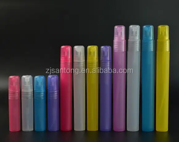 2ml 3ml 5ml 8ml 10ml 15ml 18ml 20ml PP material en forma de pluma de limpieza botella de perfume de aerosol