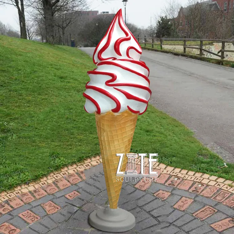 New Products Outdoor Large Fiberglass Ice Cream Sculpture