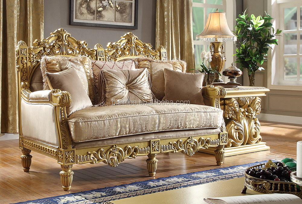 木製彫刻　テーブル 大型　ソファテーブル 豪華な手作りの木製ホワイエソファセットと彫刻コーヒーと