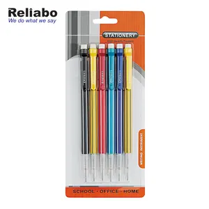 机械自动铅笔套装Reliabo批量购买批发长多色条纹免费样品提供便宜铅笔10000件