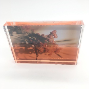 Souvenir Gift Oceaan Park Rechthoek Instant 4R Fotolijst 3D Vis Drijvende Blauwe Vloeistof <span class=keywords><strong>Aquarium</strong></span> Fotolijst - Product Image 6