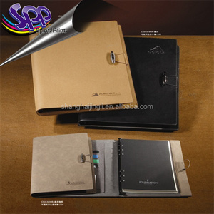 2016 caliente al por mayor de suministros de oficina de la pu agenda <span class=keywords><strong>cuaderno</strong></span> de hojas sueltas - Product Image 4