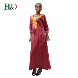 H & D ODM Gros Usine Bazin Riche <span class=keywords><strong>Getzner</strong></span> Conceptions Africaines Femmes Robes Dames Avec OEM - Product Image 2