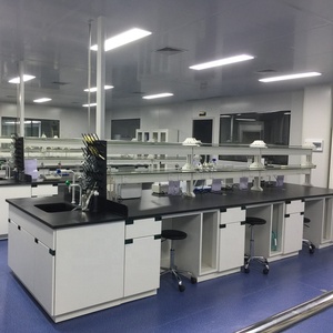 Physics Lab Furniture Cabinet Work Bench Laboratory Metal Steel Structure Island Bench with Reagent Shelf