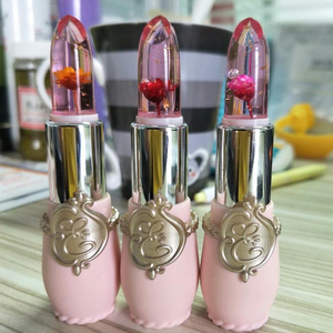 Brillo Labial de Gelatina con Flores que Cambian de Color, Etiqueta Privada de Moda, Bálsamo Labial que Cambia de Color - Product Image 1
