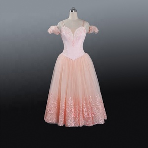 Robe longue rose professionnelle et romantique pour fille La Fille Mal Gardée, avec volants doux, costume de ballet, tutu de princesse pour filles - Product Image 1