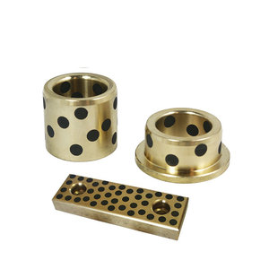 Boccola in Bronzo Senza Olio 500sp JDB, Cuscinetto in Bronzo JDB, Boccola in Ottone e Grafite per Impieghi Gravosi, Boccola con Inserto in Grafite - Product Image 1