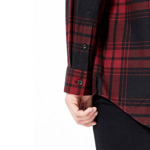 COMMERCIO ALL'INGROSSO di MODO di <span class=keywords><strong>GIOVANE</strong></span> <span class=keywords><strong>UOMO</strong></span> ROSSO NERO PLAID di FLANELLA CAMICIA FELPA CON CAPPUCCIO - Product Image 5