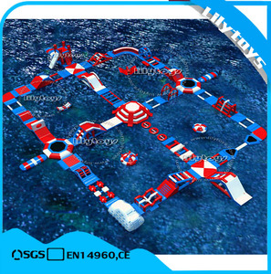 Crazy amusing inflatable water park, amusement park Equipment sea with SGS - Product Image 1