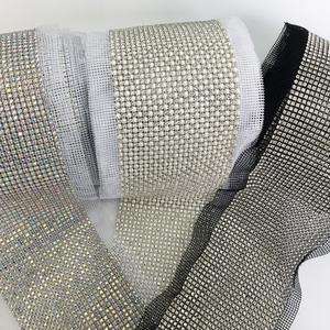 Plastique 24 rangées strass tissu diamant cristal maille coupe pour bricolage décoration - Product Image 2