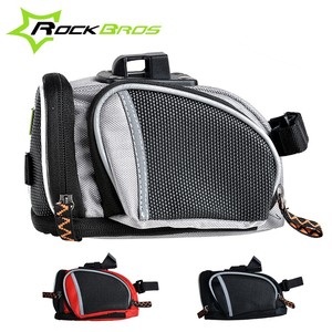 Rockbros Road Bike MTB alforjas bolsa <span class=keywords><strong>tija</strong></span> de sillín fija del engranaje Fixie accesorios de bicicletas, bolso de la cola - Product Image 1