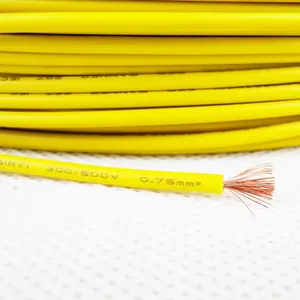 Cable eléctrico flexible de aislamiento de PVC, cable de tierra de 1.5mm2 2.5mm2 4 mm2 6 mm2