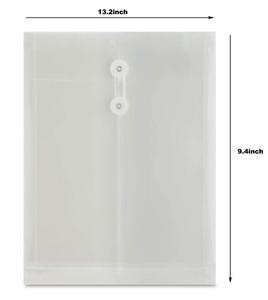 顶级尺寸240毫米X 325毫米透明多边形信封，带按钮串 - Product Image 2