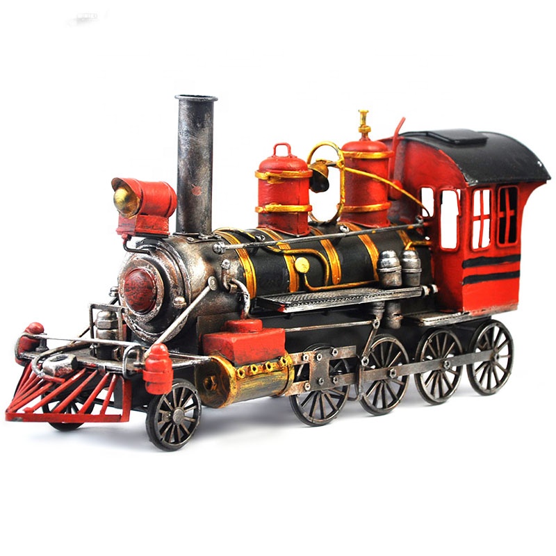 Vintage Metal Decoration Crafts Model Handmade Metal Train Model For Home Bar Office Decoration Birthday Gift