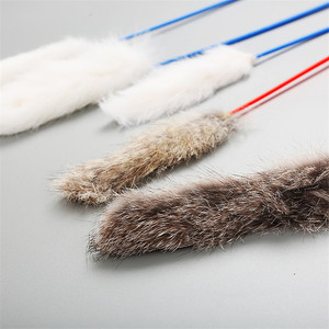 Commercio all'ingrosso prodotti per animali domestici coniglio pelliccia gatto Teaser Stick giocattolo - Product Image 5