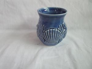 Shell Vorm Keramische Badkamer Accessoires Set, Oceaan Blauw Zeepdispenser Tandenborstelhouder, Zeepbakje & Tumbler Bad Set