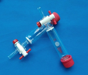 10 25 50 100 250 ml uso di Laboratorio di Vetro Solido Fase Peptide Sintesi Vaso con disco sinterizzato <span class=keywords><strong>Ptfe</strong></span> rubinetto - Product Image 2