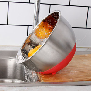 <span class=keywords><strong>Passoire</strong></span> <span class=keywords><strong>professionnelle</strong></span> en acier inoxydable, bol à riz, <span class=keywords><strong>passoire</strong></span> à riz de cuisine avec égouttoirs latéraux pour le riz, les légumes et les fruits - Product Image 6