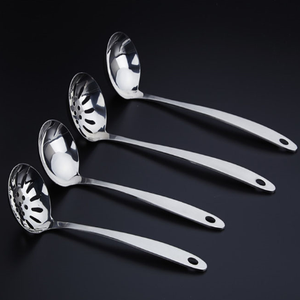 กระจกโปแลนด์เครื่องครัวสแตนเลส<span class=keywords><strong>ซุป</strong></span>ทัพพีและช้อน Slotted - Product Image 1