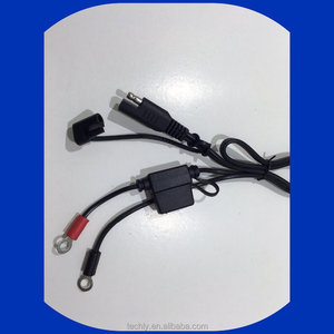 Motorcycle Trailer 2 Pin Standard SAE Plug to Crimp Terminal With Fuse <b>Wire</b> <b>Assembly</b> - Product Image 4