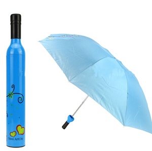 Profumo a buon mercato wine forma della bottiglia di acqua di plastica Vaso design Portatile regali aziendali ombrelli Pieghevoli - Product Image 3