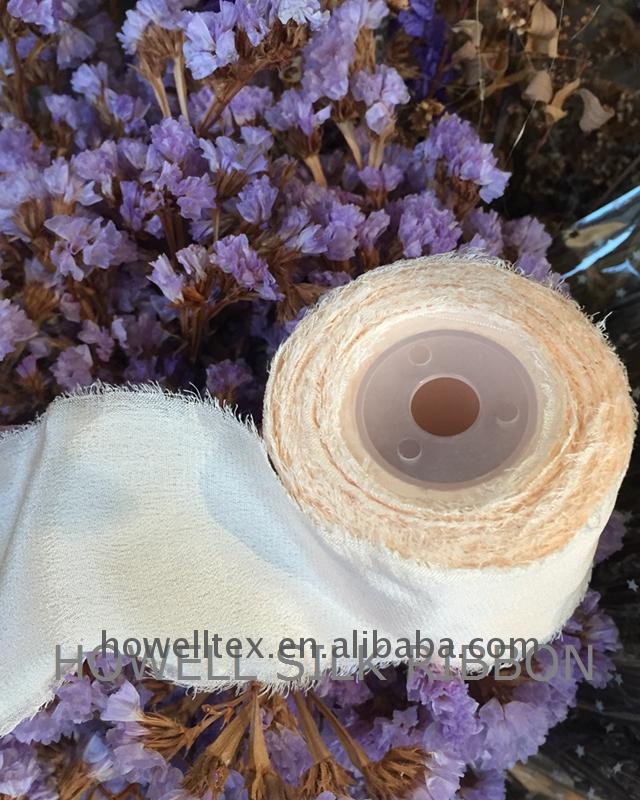 Шелковая крепированная лента румяна высокого качества декоративная ручная работа