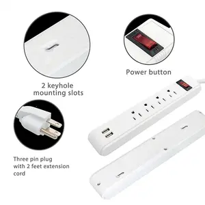 USB Charging Ports Mini Power Strip with 4 Sockets Plug