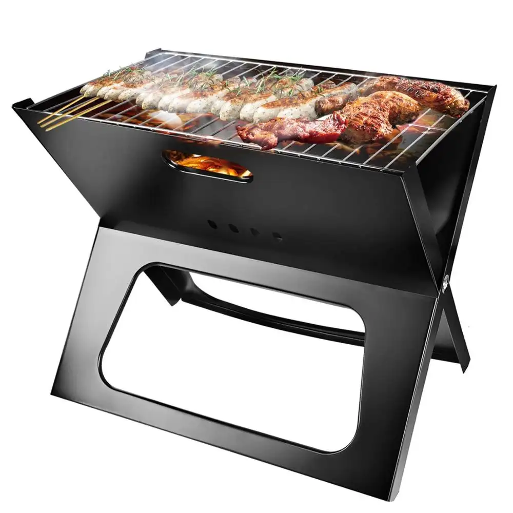 Opvouwbare Houtskool Grill Draagbare Bbq Barbecue Grill Lichtgewicht Eenvoudige Grill Voor Camping Tuin Outdoor Reizen