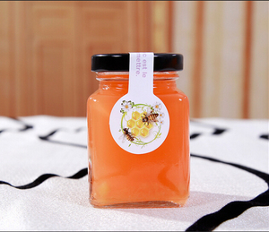 Bocaux à miel vides en verre 250ml 400ml 500 ml, 4oz 12oz, forme carrée, bon marché, vente en gros avec couvercles noirs, livraison gratuite - Product Image 3