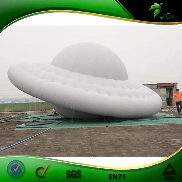 Giant 5 m Inflatable UFO Model Custom Shape Balloon Inflatables Advertising Helium Ball LED Lighted Planet Sphere
