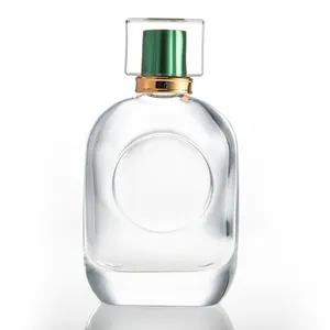 Botella de cristal transparente de lujo con forma ovalada para Perfume, 95ml, para Mini botella de Spray de vidrio