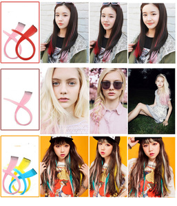 Extension per Capelli Sintetici con Clip da 22 Pollici, Multicolore, per Feste, Colori Vivaci, Lisci e Lunghi - Product Image 5