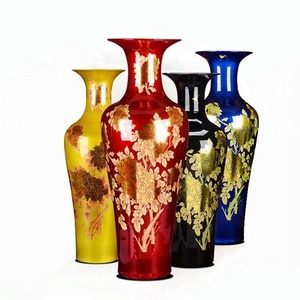 Nouveaux vases <span class=keywords><strong>à</strong></span> fleurs en céramique chinoise de style <span class=keywords><strong>doré</strong></span> - Product Image 1