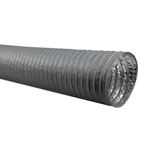 Conduit d'air flexible en aluminium pvc monocouche pour systèmes de cvc