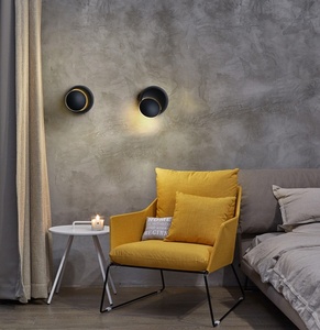 Hiện đại 3 wát LED Moon Đèn treo tường trong nhà trang trí nội thất xoay acrylic bóng râm tường ánh sáng màu đen trắng Nhôm Nhà ở 3000k-6000K màu <span class=keywords><strong>Temp</strong></span> cho - Product Image 4