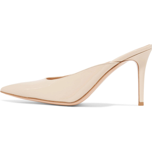 Vrdios — chaussures de soirée pour femmes, en cuir verni noir, escarpins à talons hauts et bouts pointus, de grande taille, Mules d'été pour fête - Product Image 5