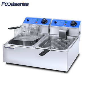 Equipos comerciales 2-Tanque 2-cesta <span class=keywords><strong>freidora</strong></span> eléctrica <span class=keywords><strong>comprar</strong></span> barato profundo doble <span class=keywords><strong>freidora</strong></span>, <span class=keywords><strong>freidora</strong></span> continua - Product Image 1