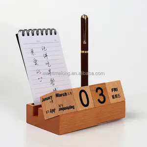 Valentine 's Day gift wood desk calendar Decoration creative desktop Decoration activities business gifts