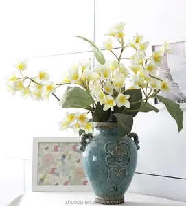 Hot Sale High Quality Silk Artificial Frangipani Flower Plumeria Cuttings for Wedding Decoration