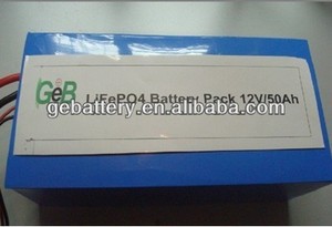 Geb 12 V Rechargebale léger Lipo batterie Lifepo4 12 V 50Ah batterie - Product Image 1