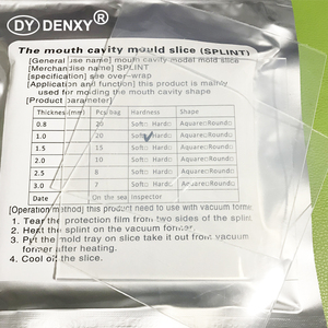 Denxy <span class=keywords><strong>Dental</strong></span> Hard Soft <span class=keywords><strong>Dental</strong></span> Lab ortodontico stecca fermo fetta foglio di formatura sottovuoto 1.0/1.5/2.0mm materiali per termoformatura - Product Image 5