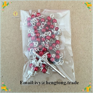 Mini cuentas <span class=keywords><strong>de</strong></span> perlas <span class=keywords><strong>de</strong></span> cristal <span class=keywords><strong>de</strong></span> 4mm, colgante <span class=keywords><strong>de</strong></span> Cruz del Papa católico, collar <span class=keywords><strong>de</strong></span> <span class=keywords><strong>Rosario</strong></span> con Centro Divine mercy y Faustina - Product Image 4