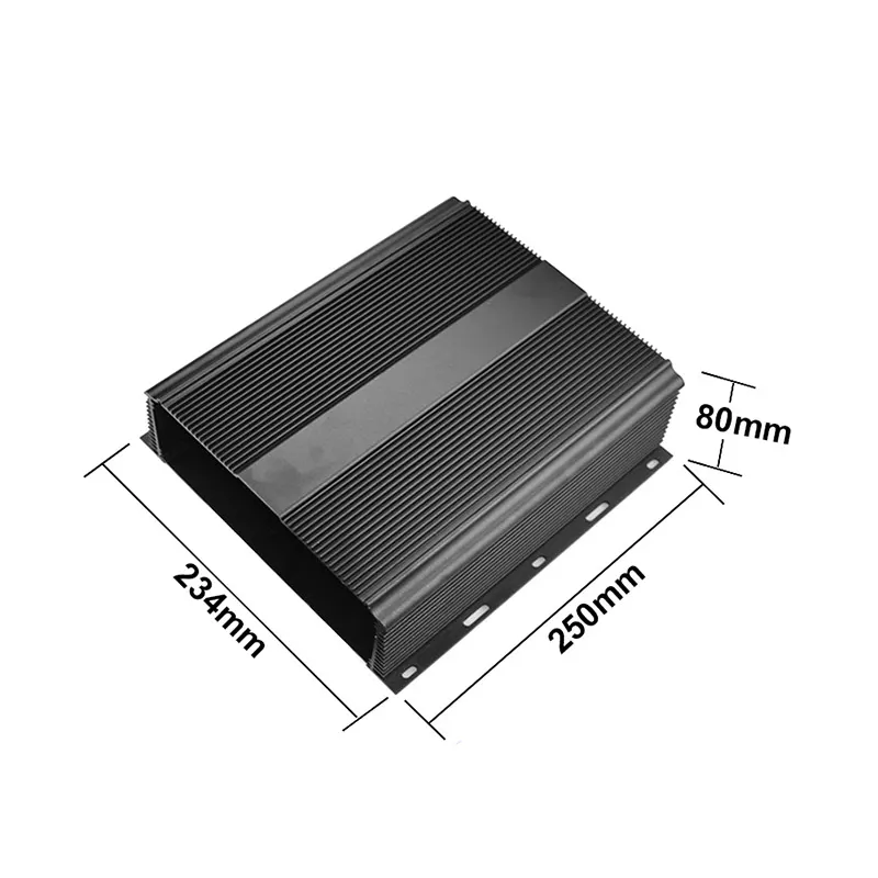 SZOMK Siyah Anodize Alüminyum Kutu Elektronik Cihaz için Ekstrüde Alüminyum Kasa HDD Kutusu