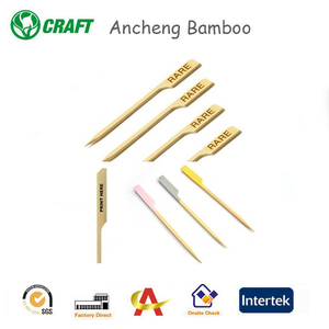 Japonés en forma de pistola hamburguesa selecciones giro azúcar palillos brochetas de bambú plana - Product Image 5