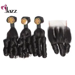 High Quality Human Hair Bundles Set Free Baseball Cap Multi Style Hair Extensions With 2*4 2*6 4*4 13*4 Lace Closure