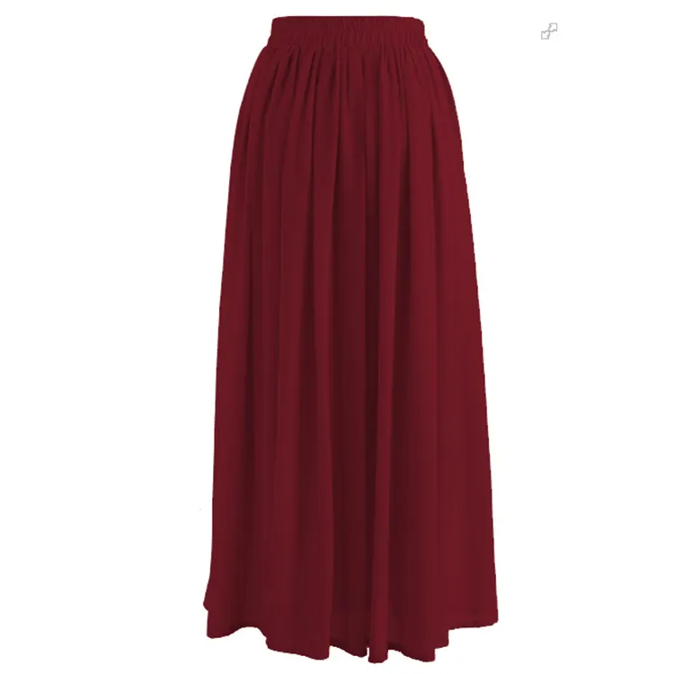 Falda larga de gasa de media skirts-SK9006
