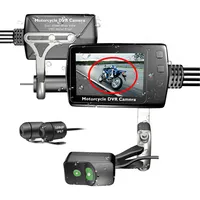 Cámara de salpicadero impermeable IP65, la mejor cámara DVR para motocicleta, doble 1080p30fps, doble Vista de 160 grados, 3 ", lente dual de 12 meses