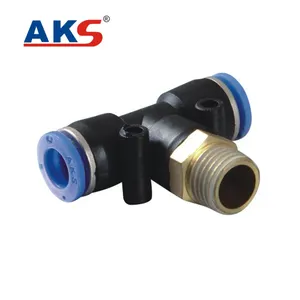 T type best price pneumatic factory PB air brass copper fitting