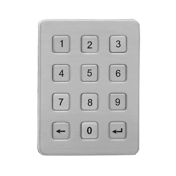 3x4 12 edelstahltasten matrix kleine tastatur rs232 mit umwandlung bord